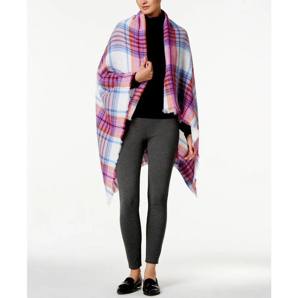 INC International Concepts College Plaid Wrap Retail $49.50